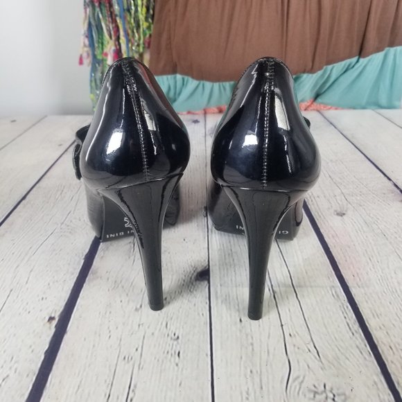 Giani Bini Black Platform Heels Sz 8.5M - Picture 3 of 8